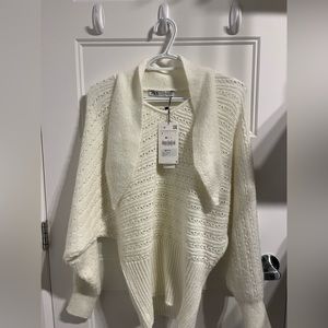 BNWT Zara Bow Collar Knit Sweater